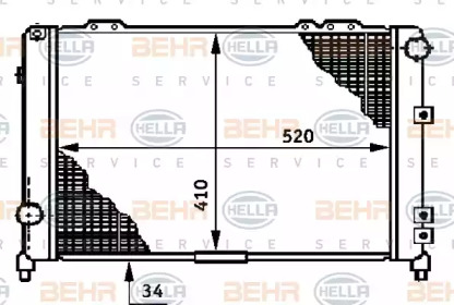 Теплообменник BEHR HELLA SERVICE 8MK 376 708-411