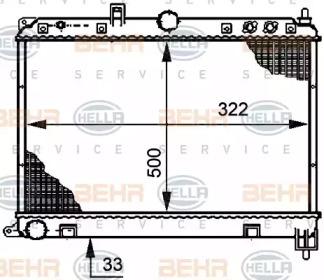 Теплообменник BEHR HELLA SERVICE 8MK 376 708-581