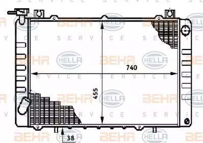 Теплообменник BEHR HELLA SERVICE 8MK 376 708-621