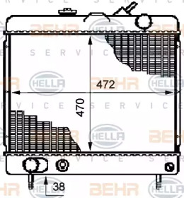 Теплообменник BEHR HELLA SERVICE 8MK 376 708-671