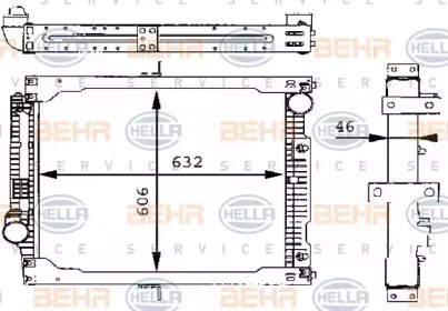 Теплообменник BEHR HELLA SERVICE 8MK 376 709-321