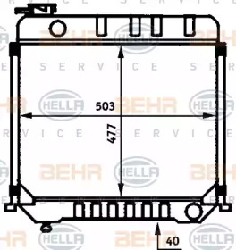 Теплообменник BEHR HELLA SERVICE 8MK 376 709-391