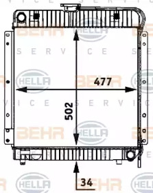 Теплообменник BEHR HELLA SERVICE 8MK 376 709-411