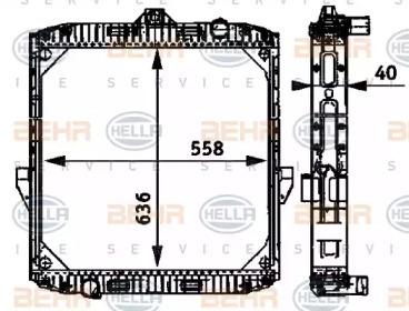 Теплообменник BEHR HELLA SERVICE 8MK 376 709-531