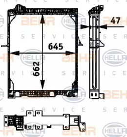 Теплообменник BEHR HELLA SERVICE 8MK 376 709-591