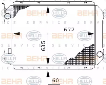 Теплообменник BEHR HELLA SERVICE 8MK 376 709-611