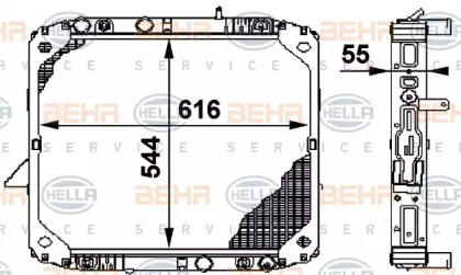 Теплообменник BEHR HELLA SERVICE 8MK 376 709-741