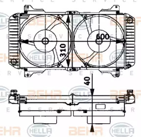 Теплообменник BEHR HELLA SERVICE 8MK 376 710-121