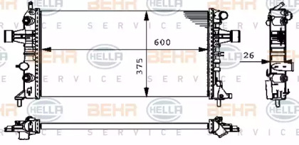 Теплообменник BEHR HELLA SERVICE 8MK 376 710-324