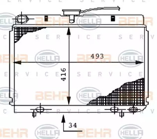 Теплообменник BEHR HELLA SERVICE 8MK 376 710-541