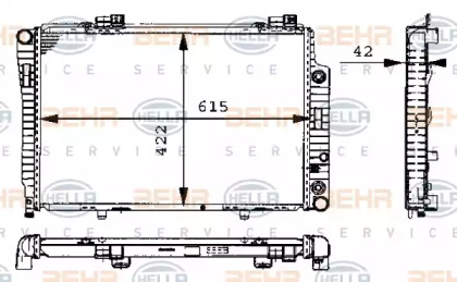 Теплообменник BEHR HELLA SERVICE 8MK 376 711-194