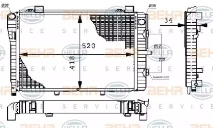 Теплообменник BEHR HELLA SERVICE 8MK 376 711-254