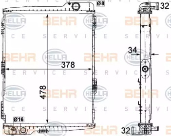 Теплообменник BEHR HELLA SERVICE 8MK 376 711-274