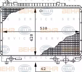 Теплообменник BEHR HELLA SERVICE 8MK 376 711-391