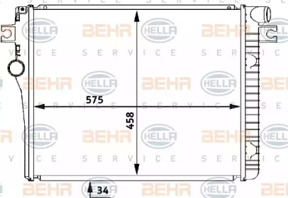 Теплообменник BEHR HELLA SERVICE 8MK 376 711-411