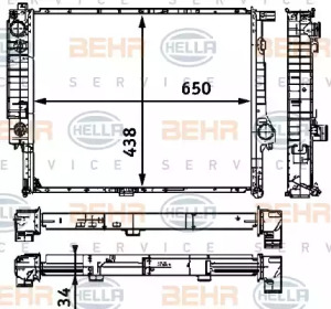 Теплообменник BEHR HELLA SERVICE 8MK 376 711-501