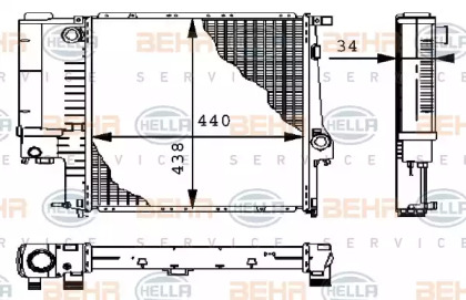 Теплообменник BEHR HELLA SERVICE 8MK 376 711-571