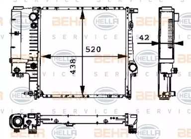 Теплообменник BEHR HELLA SERVICE 8MK 376 712-221