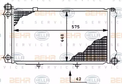 Теплообменник BEHR HELLA SERVICE 8MK 376 712-311