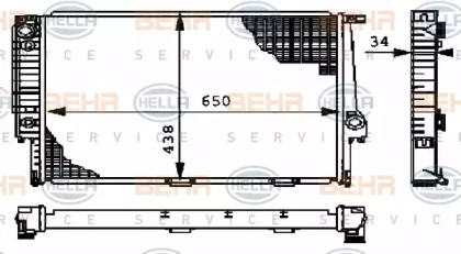 Теплообменник BEHR HELLA SERVICE 8MK 376 712-381