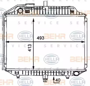 Теплообменник BEHR HELLA SERVICE 8MK 376 712-411