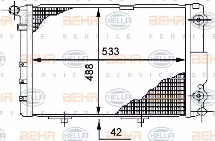 Теплообменник BEHR HELLA SERVICE 8MK 376 712-464