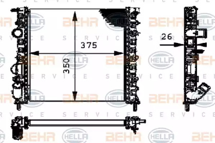 Теплообменник BEHR HELLA SERVICE 8MK 376 712-634