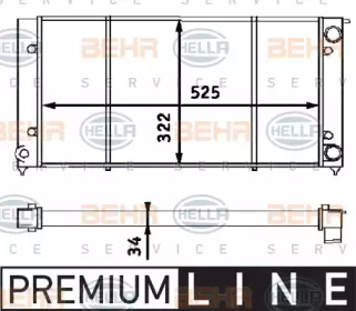 Теплообменник BEHR HELLA SERVICE 8MK 376 713-301