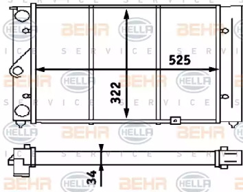 Теплообменник BEHR HELLA SERVICE 8MK 376 713-371