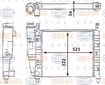 Теплообменник BEHR HELLA SERVICE 8MK 376 713-391