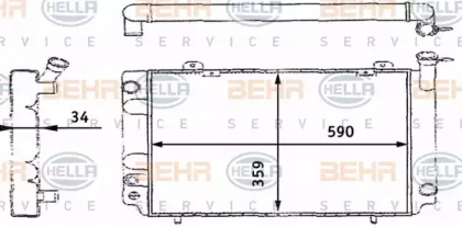 Теплообменник BEHR HELLA SERVICE 8MK 376 713-621