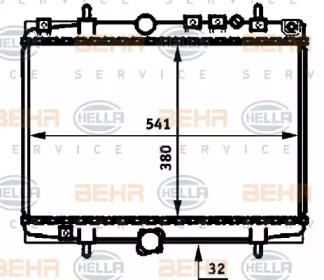 Теплообменник BEHR HELLA SERVICE 8MK 376 714-411