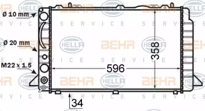 Теплообменник BEHR HELLA SERVICE 8MK 376 714-464