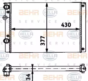 Теплообменник BEHR HELLA SERVICE 8MK 376 714-651