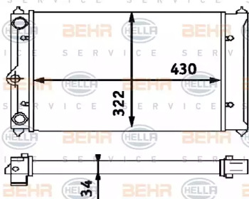 Теплообменник BEHR HELLA SERVICE 8MK 376 714-661