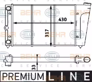 Теплообменник BEHR HELLA SERVICE 8MK 376 715-151