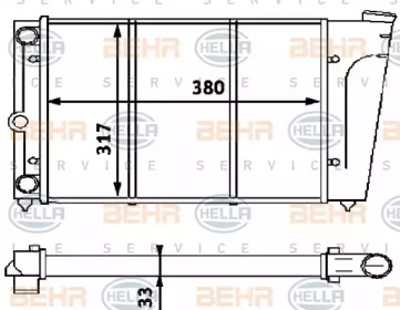 Теплообменник BEHR HELLA SERVICE 8MK 376 715-231