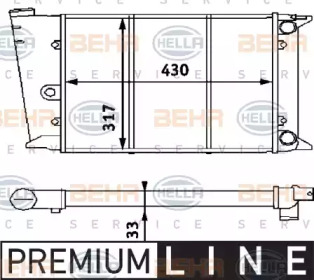 Теплообменник BEHR HELLA SERVICE 8MK 376 715-291