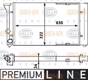 Теплообменник BEHR HELLA SERVICE 8MK 376 715-301