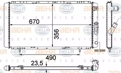 Теплообменник BEHR HELLA SERVICE 8MK 376 715-361