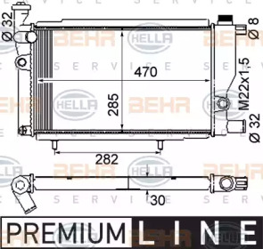 Теплообменник BEHR HELLA SERVICE 8MK 376 715-381