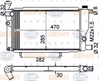 Теплообменник BEHR HELLA SERVICE 8MK 376 715-384