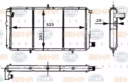 Теплообменник BEHR HELLA SERVICE 8MK 376 715-401