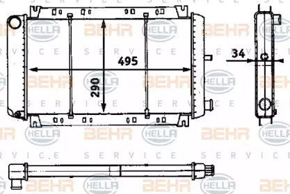 Теплообменник BEHR HELLA SERVICE 8MK 376 715-461