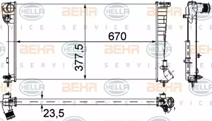 Теплообменник BEHR HELLA SERVICE 8MK 376 715-524