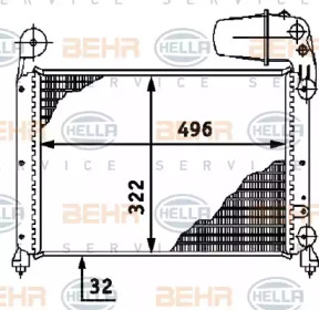 Теплообменник BEHR HELLA SERVICE 8MK 376 716-121