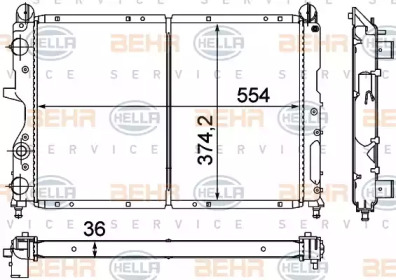 Теплообменник BEHR HELLA SERVICE 8MK 376 716-141