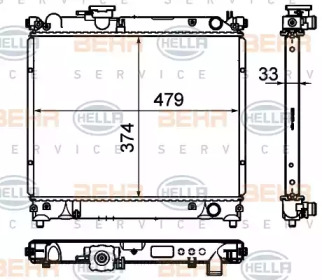 Теплообменник BEHR HELLA SERVICE 8MK 376 716-411