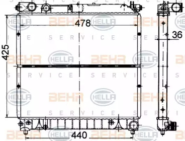 Теплообменник BEHR HELLA SERVICE 8MK 376 716-431