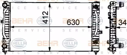 Теплообменник BEHR HELLA SERVICE 8MK 376 716-621